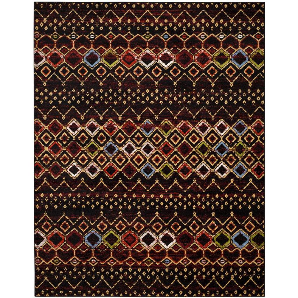 AMSTERDAM, BLACK / MULTI, 9' X 12', Area Rug