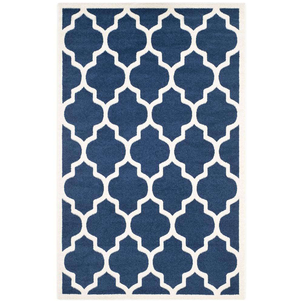 AMHERST, NAVY / BEIGE, 5'-3" X 8', Area Rug, AMT420P-5