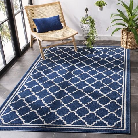 AMHERST, NAVY / BEIGE, 10' X 14', Area Rug, AMT422P-10