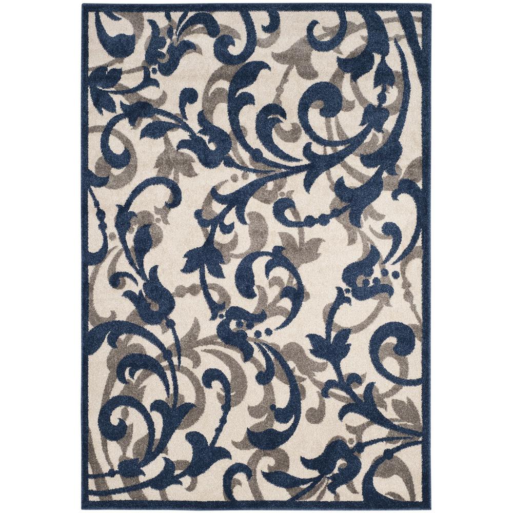 AMHERST, IVORY / NAVY, 5' X 8', Area Rug, AMT428M-5