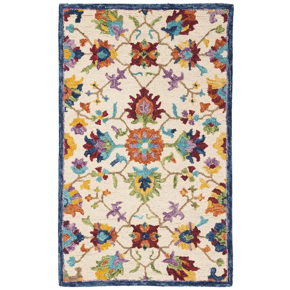 ASPEN, IVORY / BLUE, 4' X 6', Area Rug, APN509A-4