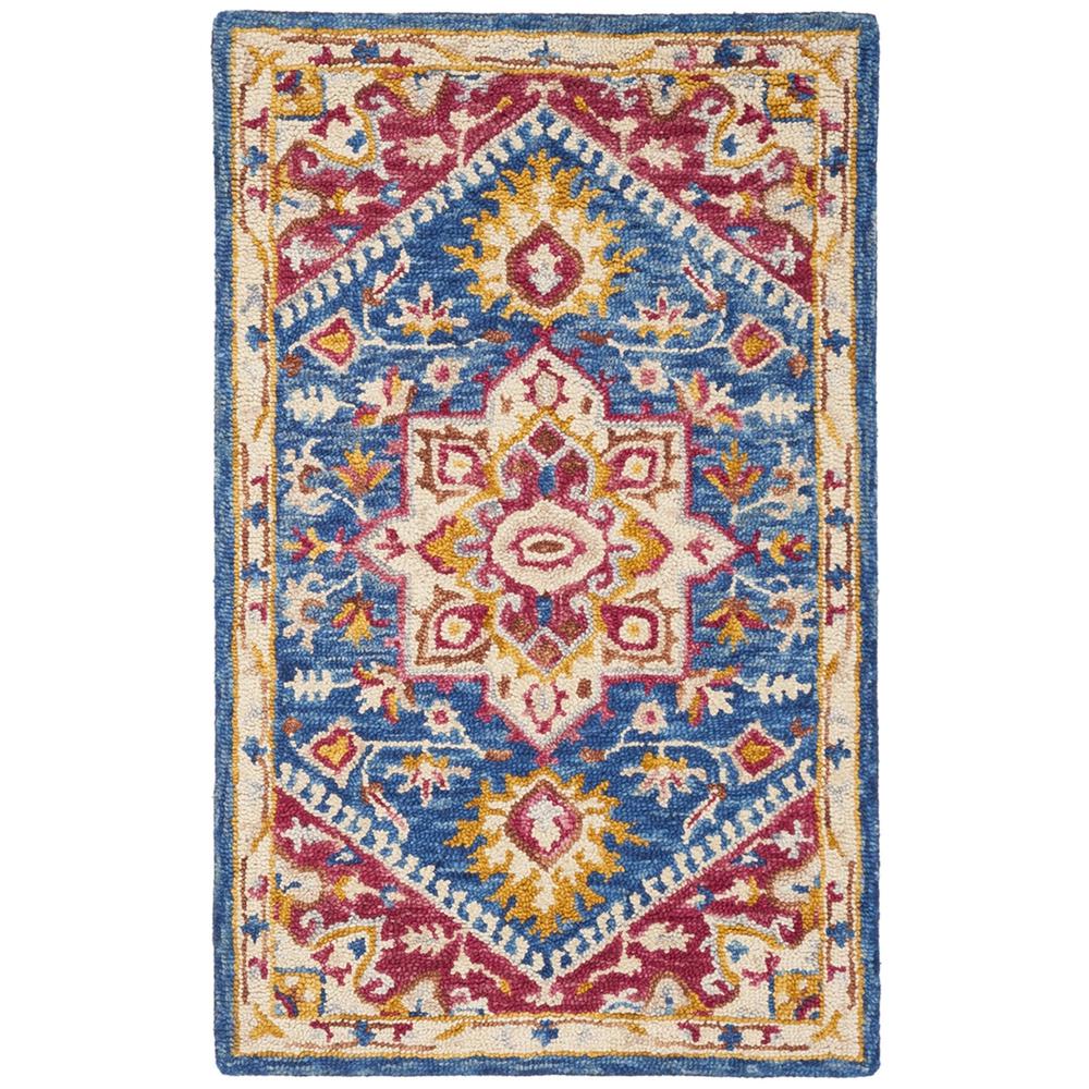 ASPEN, NAVY / FUCHSIA, 4' X 6', Area Rug