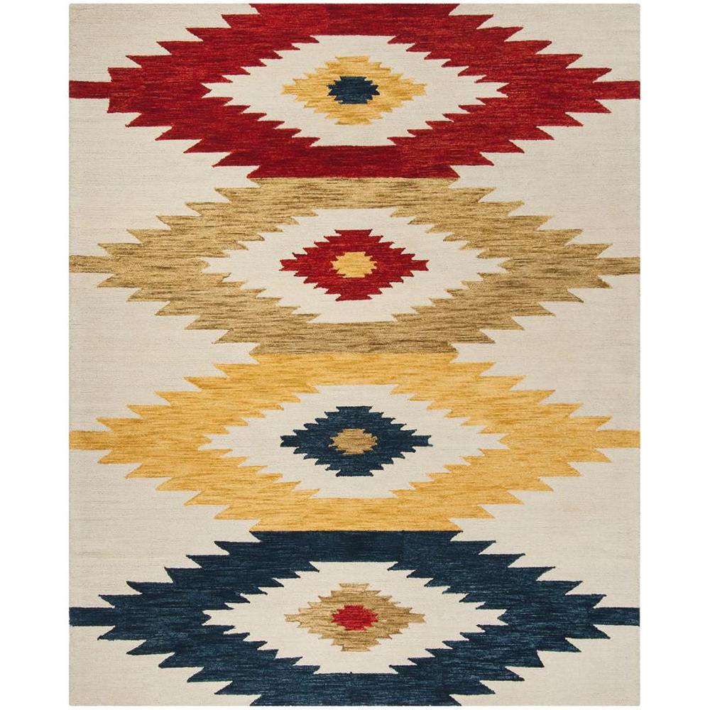 ASPEN, IVORY / MULTI, 9' X 12', Area Rug