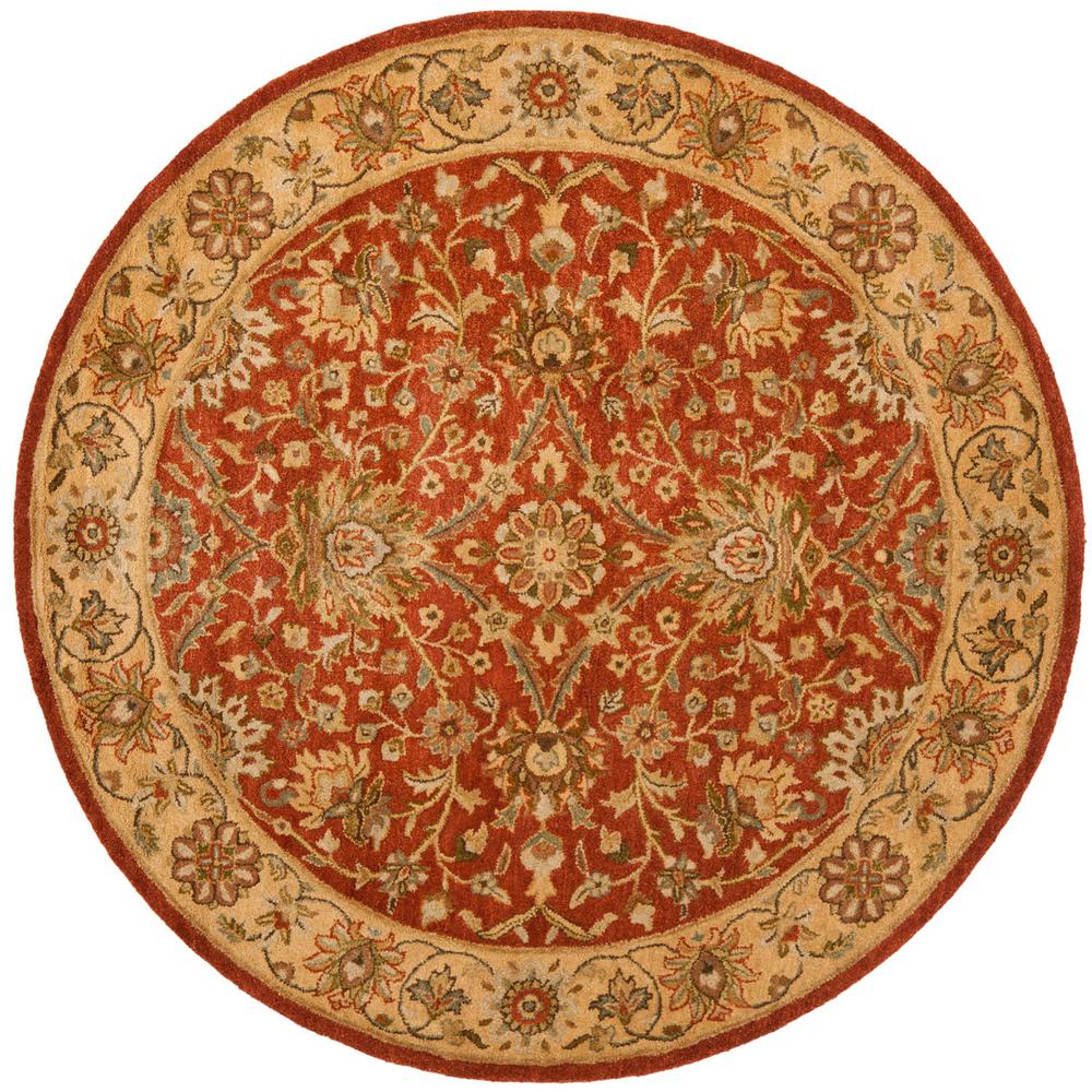 ANTIQUITY, RUST / GOLD, 8' X 8' Round, Area Rug