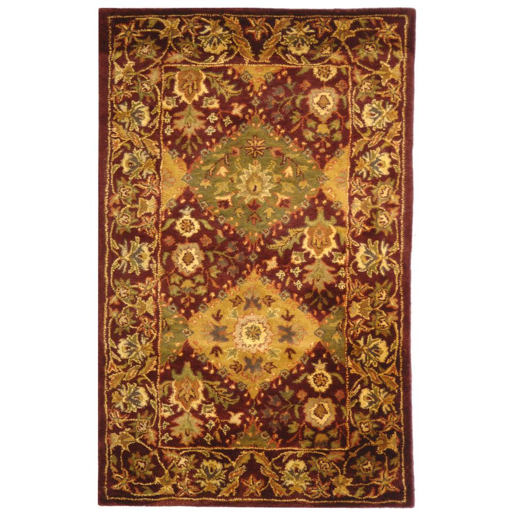 ANTIQUITY, WINE, 4' X 6', Area Rug