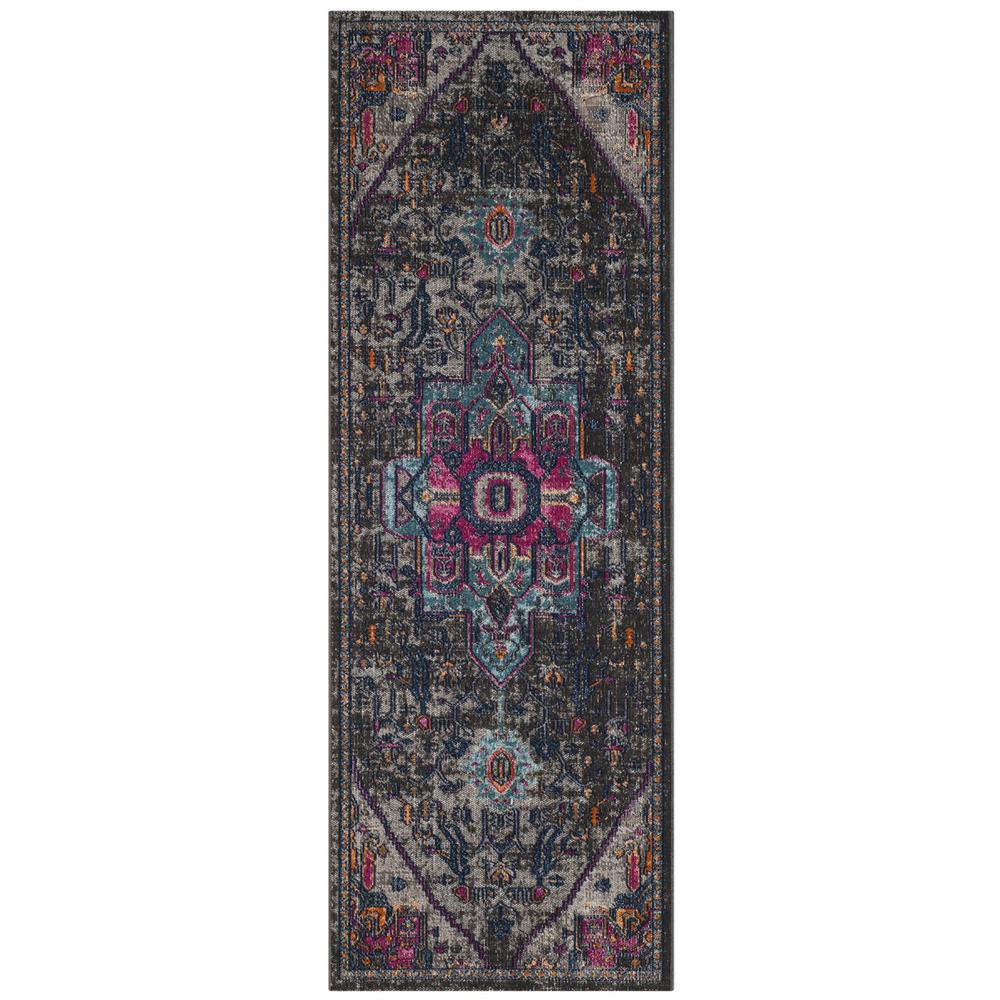 ARTISAN, GREY / FUCHSIA, 2'-2" X 6', Area Rug
