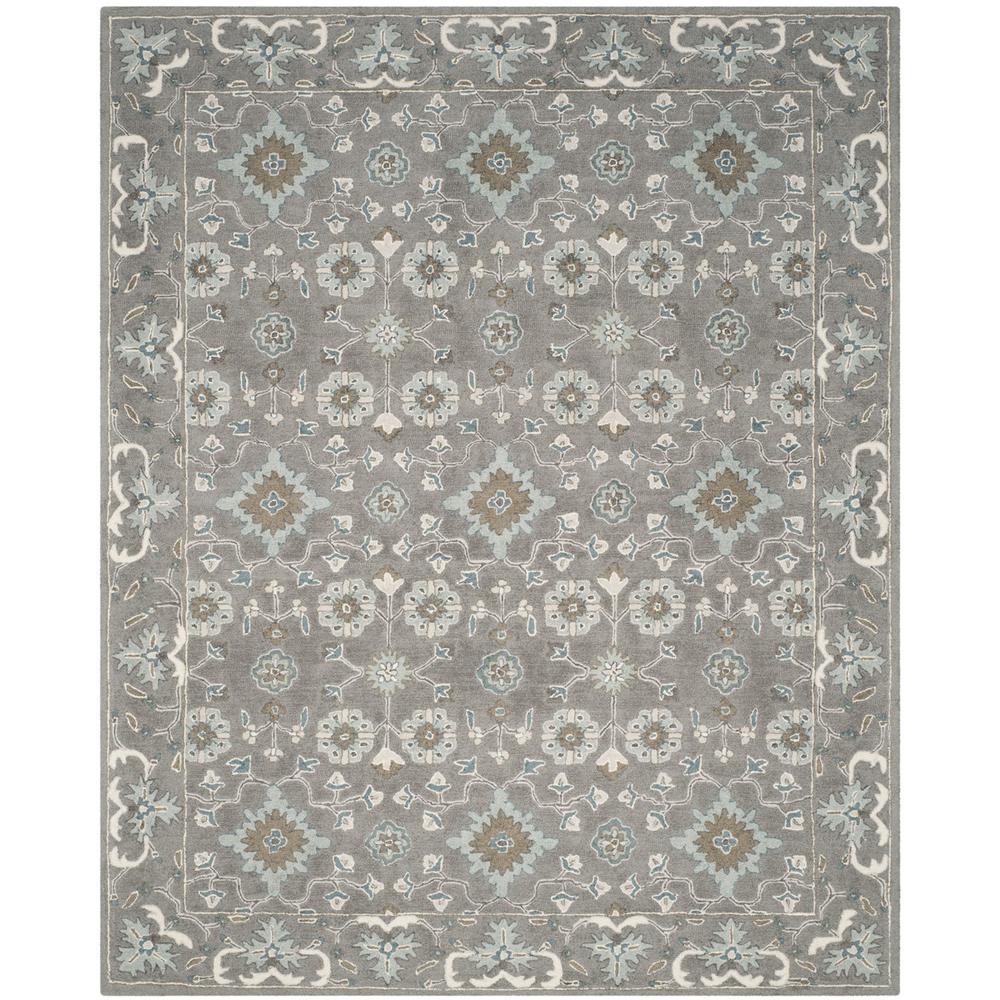 BLOSSOM, GREY, 8'-9" X 12', Area Rug