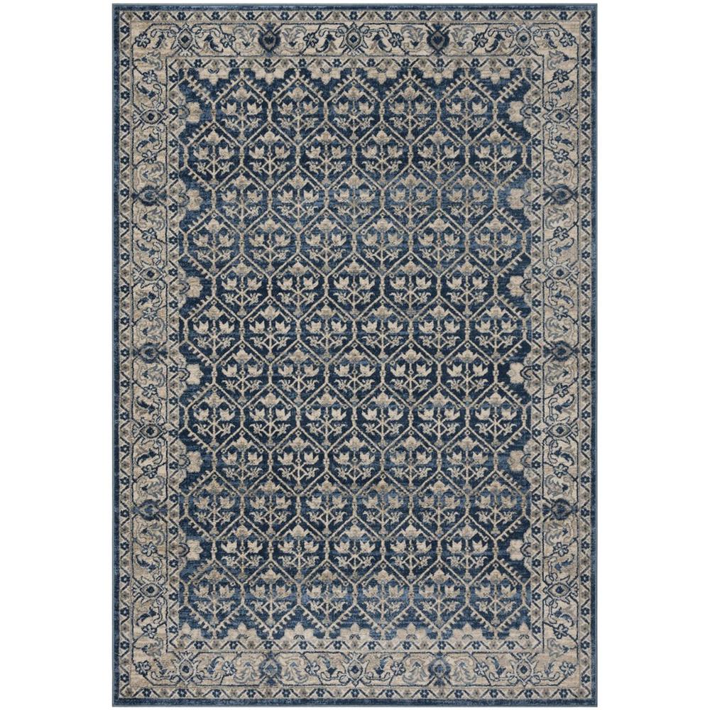 BRENTWOOD, NAVY / LIGHT GREY, 5'-3" X 7'-6", Area Rug, BNT869M-5