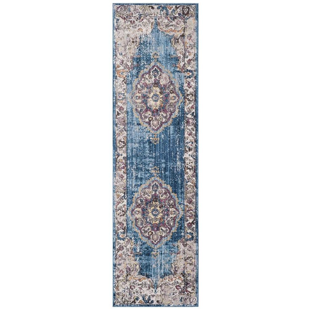 BRISTOL, BLUE / LIGHT GREY, 2'-3" X 6', Area Rug, BTL343C-26