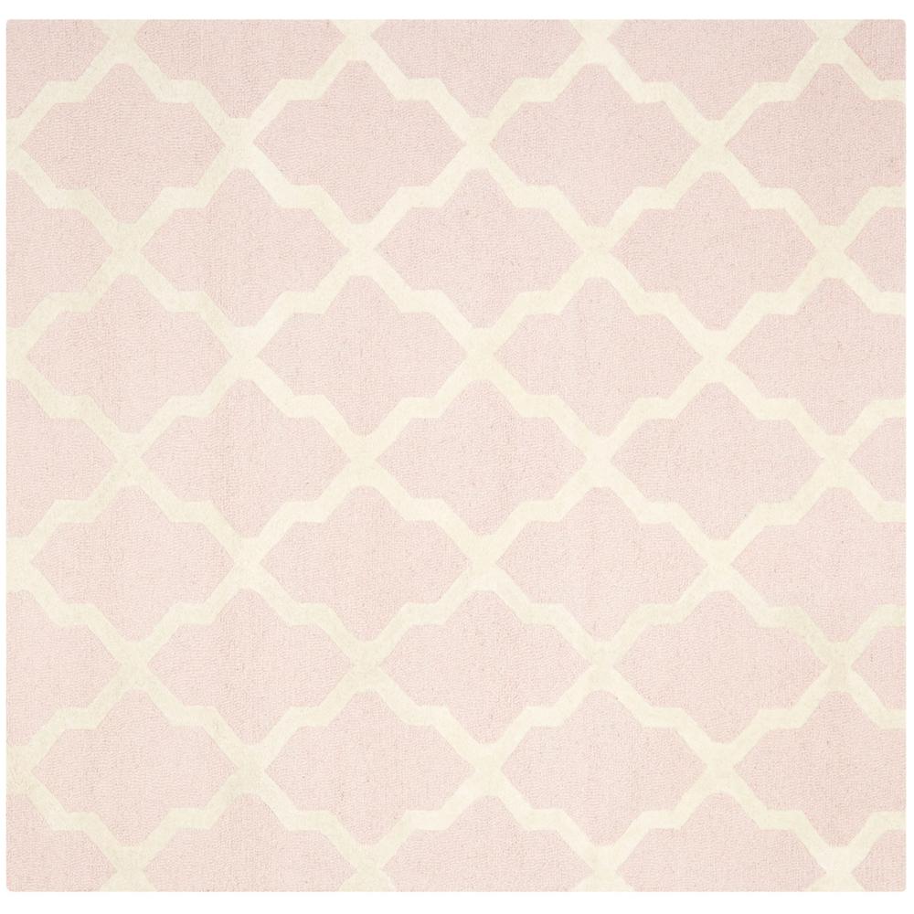 CAMBRIDGE, LIGHT PINK / IVORY, 8' X 8' Square, Area Rug, CAM121M-8SQ