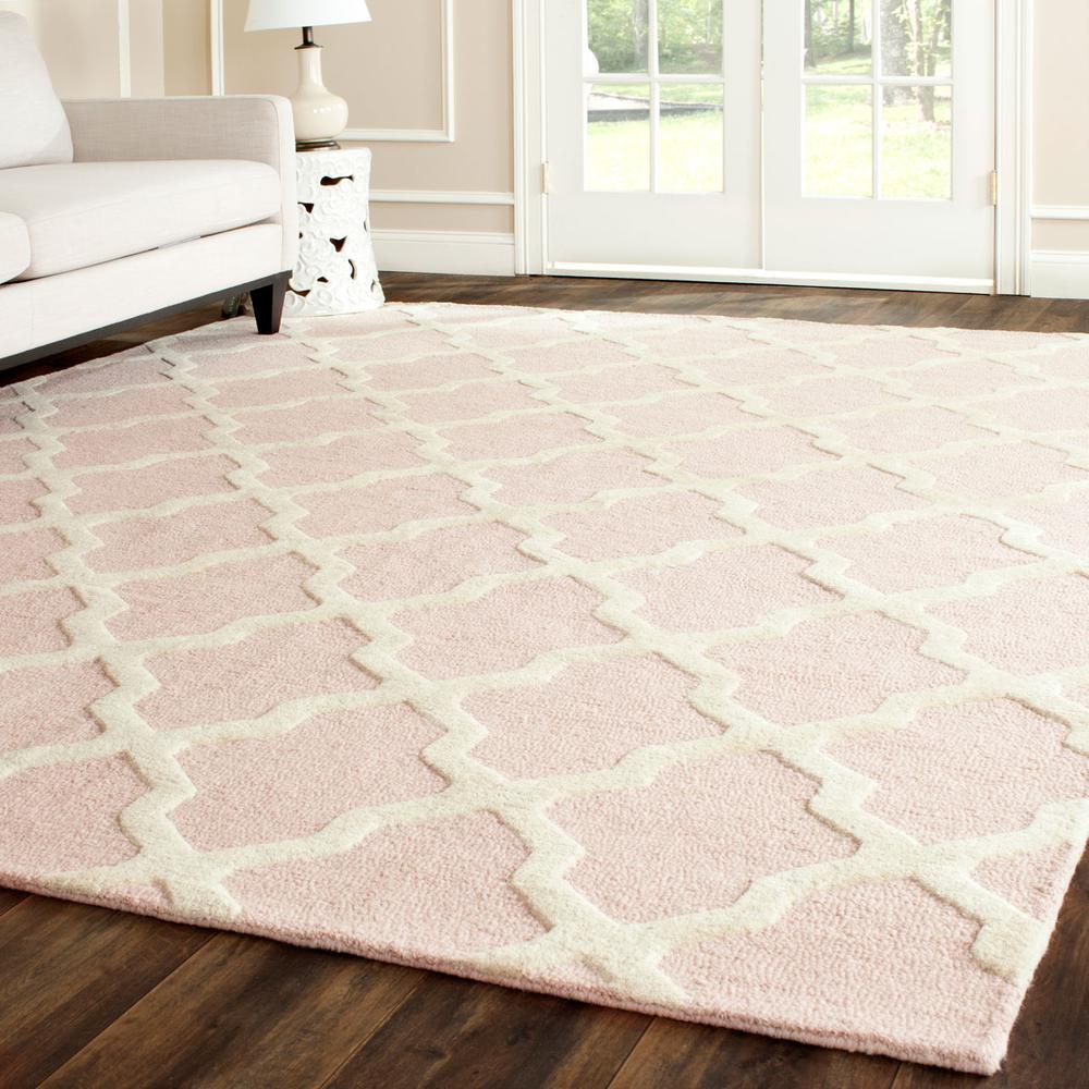 CAMBRIDGE, LIGHT PINK / IVORY, 7'-6" X 9'-6", Area Rug, CAM121M-810