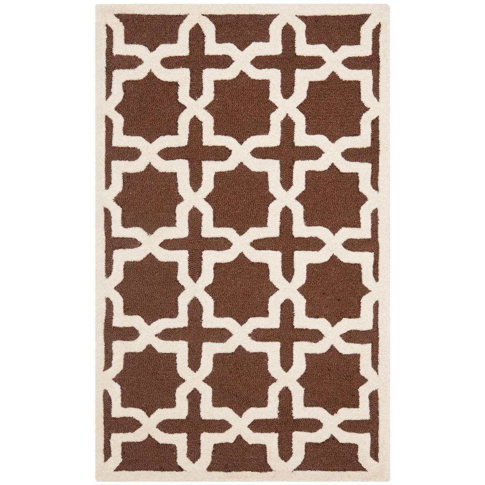 CAMBRIDGE, DARK BROWN / IVORY, 4' X 6', Area Rug, CAM125H-4