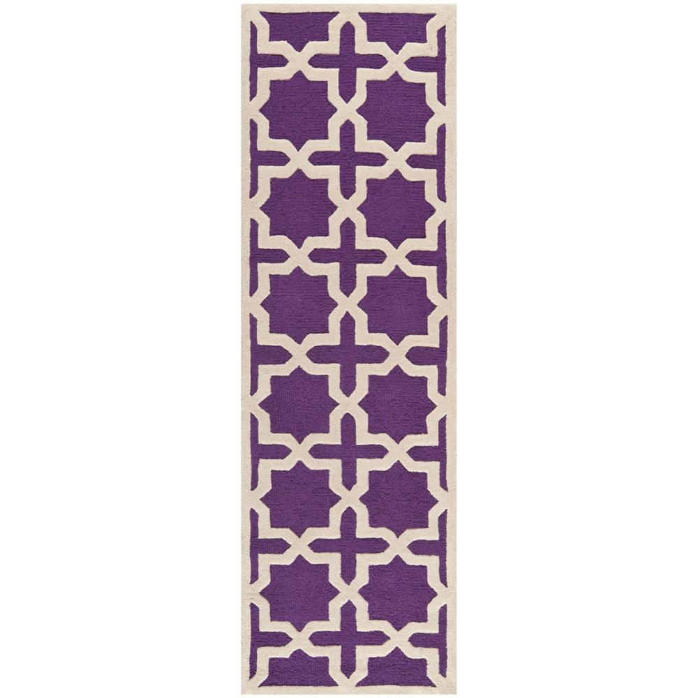 CAMBRIDGE, PURPLE / IVORY, 2'-6" X 8', Area Rug, CAM125K-28
