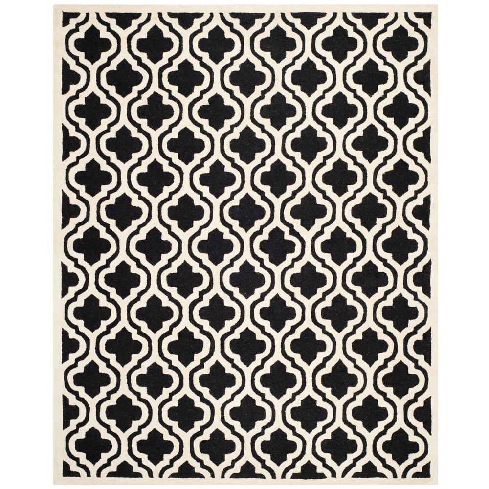 CAMBRIDGE, BLACK / IVORY, 11' X 15', Area Rug, CAM132E-1115