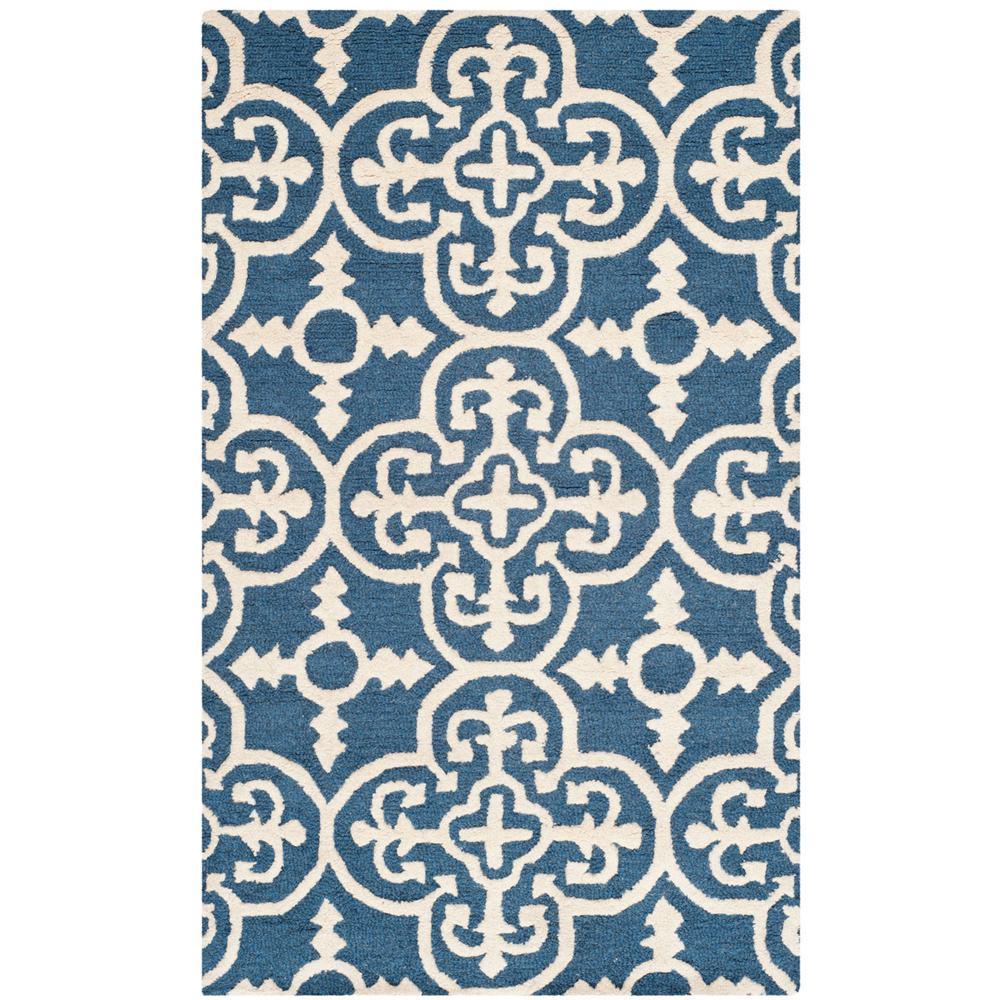 CAMBRIDGE, NAVY / IVORY, 4' X 6', Area Rug, CAM133G-4