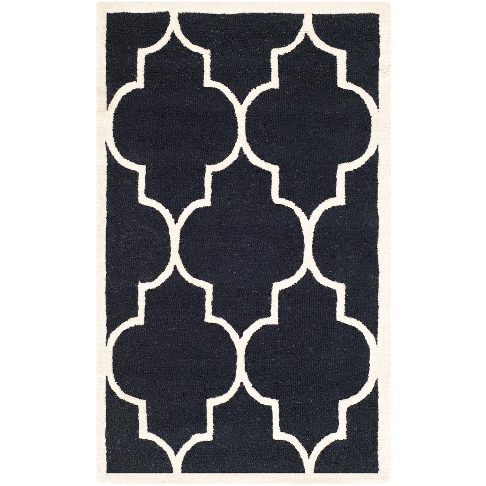CAMBRIDGE, BLACK / IVORY, 4' X 6', Area Rug, CAM134E-4