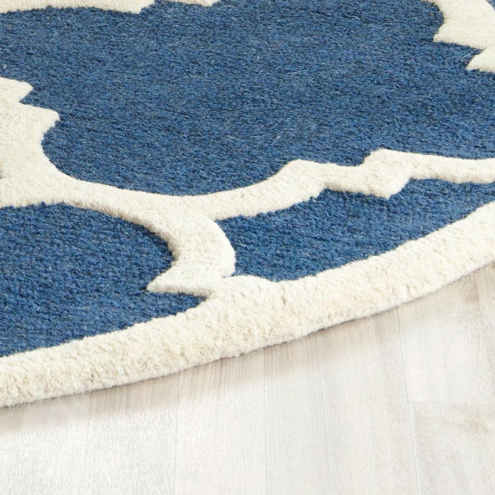 CAMBRIDGE, NAVY / IVORY, 8' X 8' Round, Area Rug, CAM140G-8R