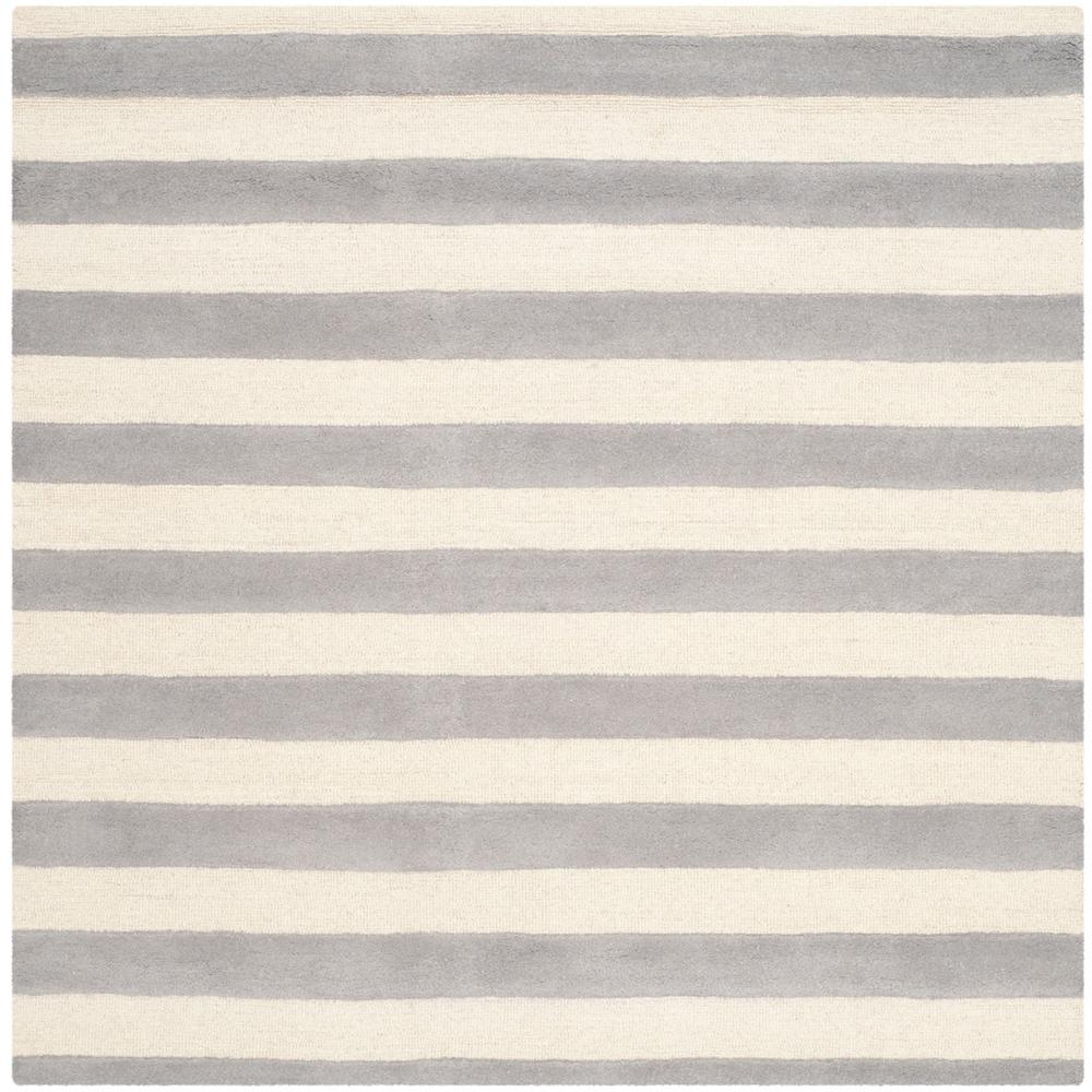 CAMBRIDGE, GREY / IVORY, 8' X 8' Square, Area Rug, CAM154A-8SQ