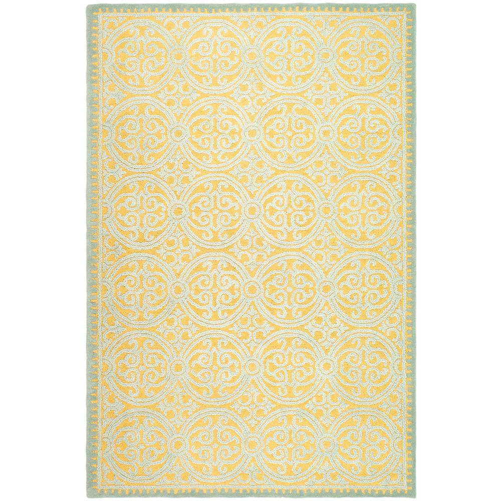 CAMBRIDGE, BLUE / GOLD, 6' X 9', Area Rug