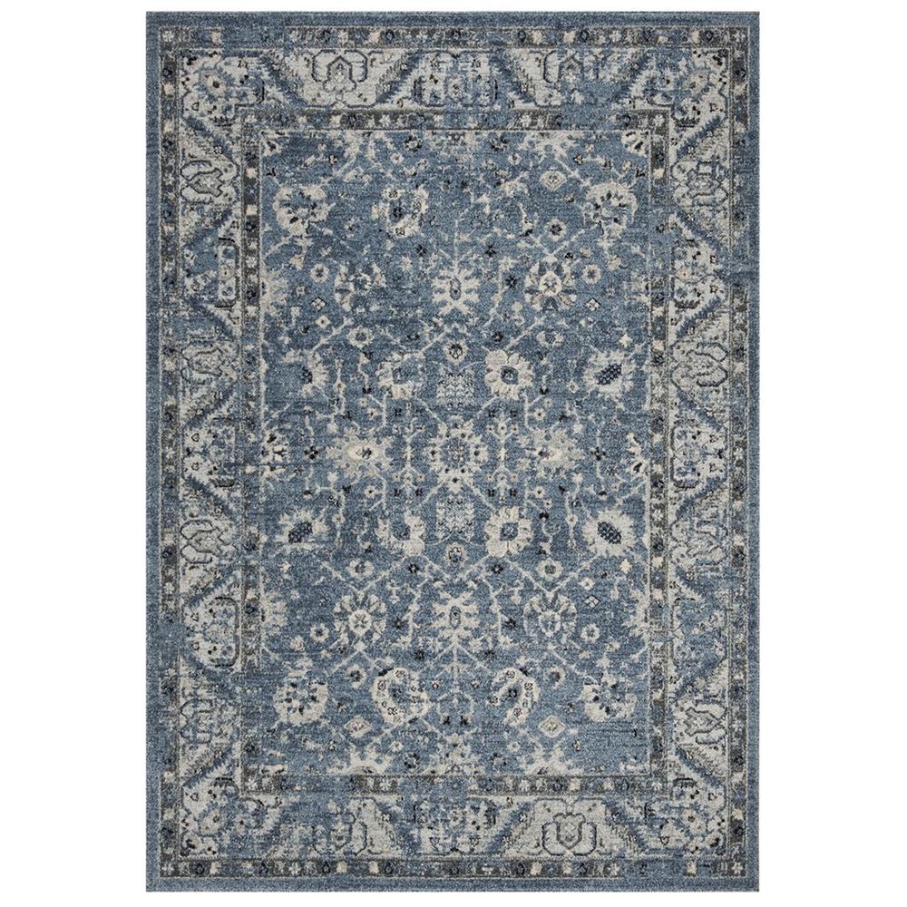 CHARLESTON, NAVY / LIGHT GREY, 6' X 9', Area Rug