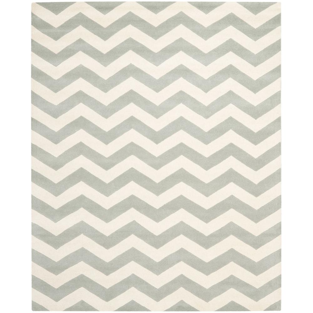 CHATHAM, GREY / IVORY, 8' X 10', Area Rug, CHT715E-8