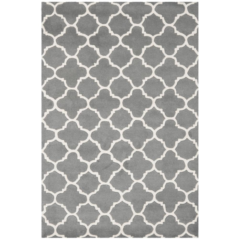 CHATHAM, DARK GREY / IVORY, 5' X 8', Area Rug, CHT717D-5
