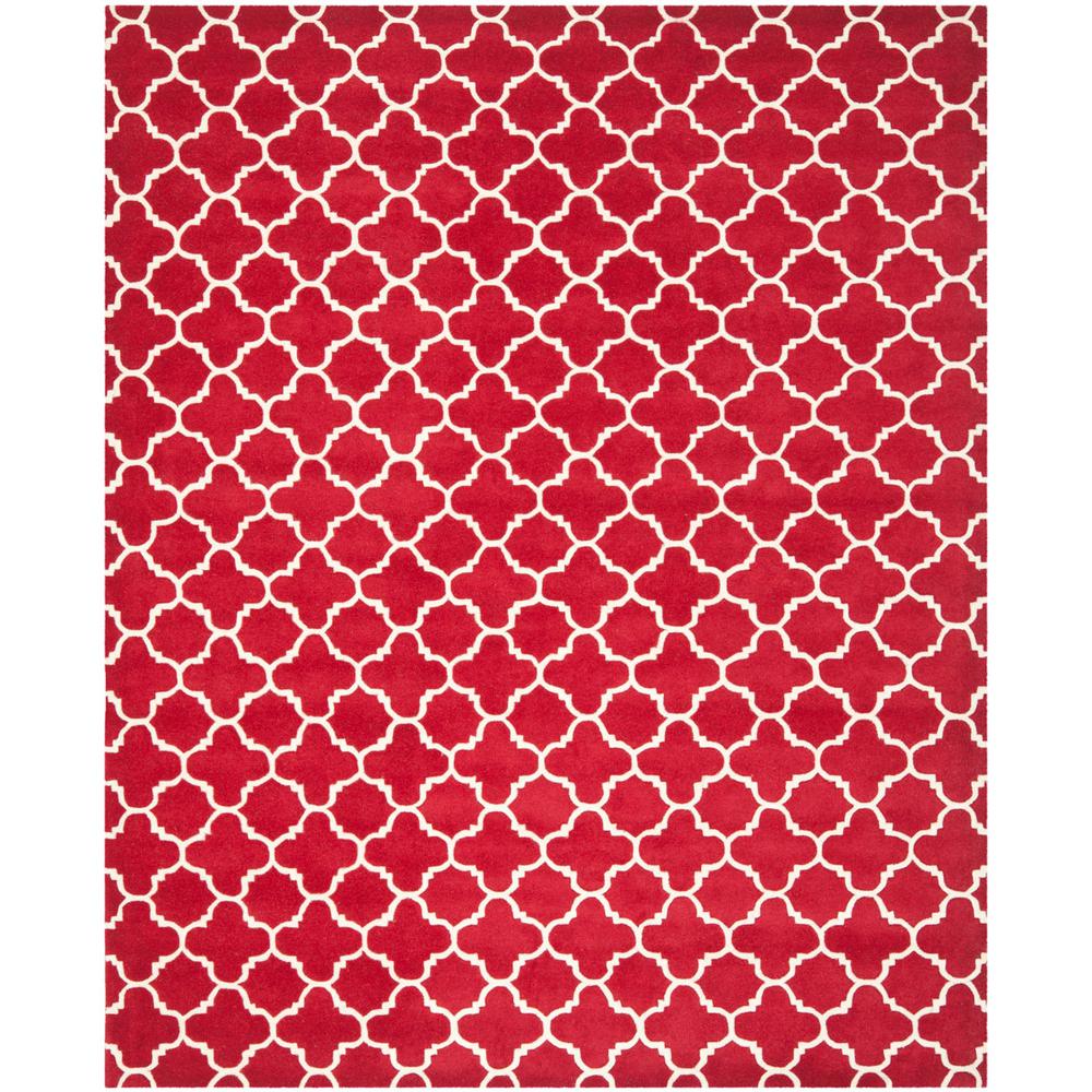 CHATHAM, RED / IVORY, 8'-9" X 12', Area Rug, CHT717G-9