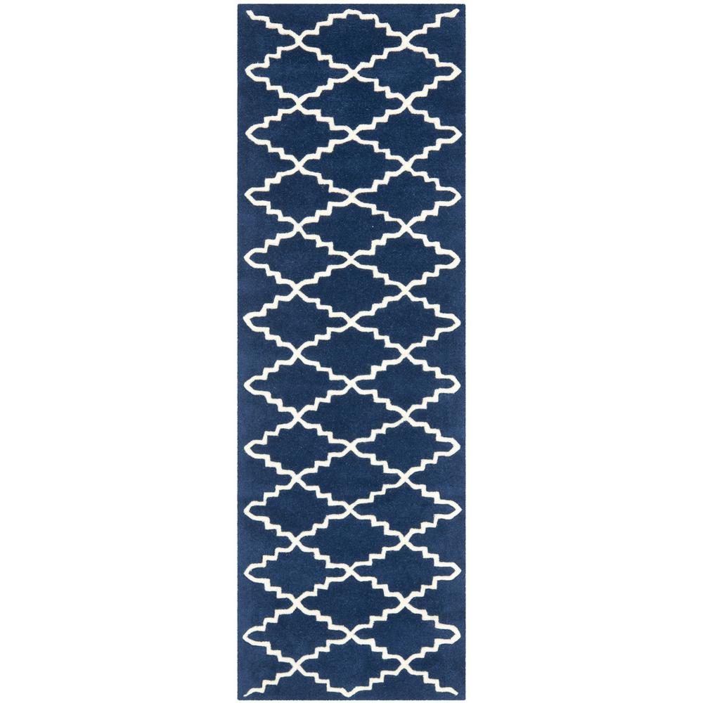 CHATHAM, DARK BLUE / IVORY, 2'-3" X 9', Area Rug, CHT721C-29