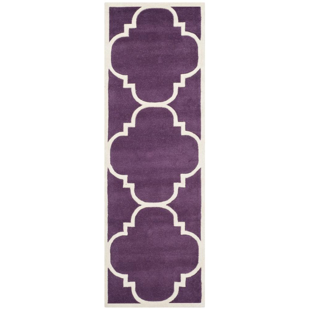 CHATHAM, PURPLE / IVORY, 2'-3" X 9', Area Rug, CHT730F-29