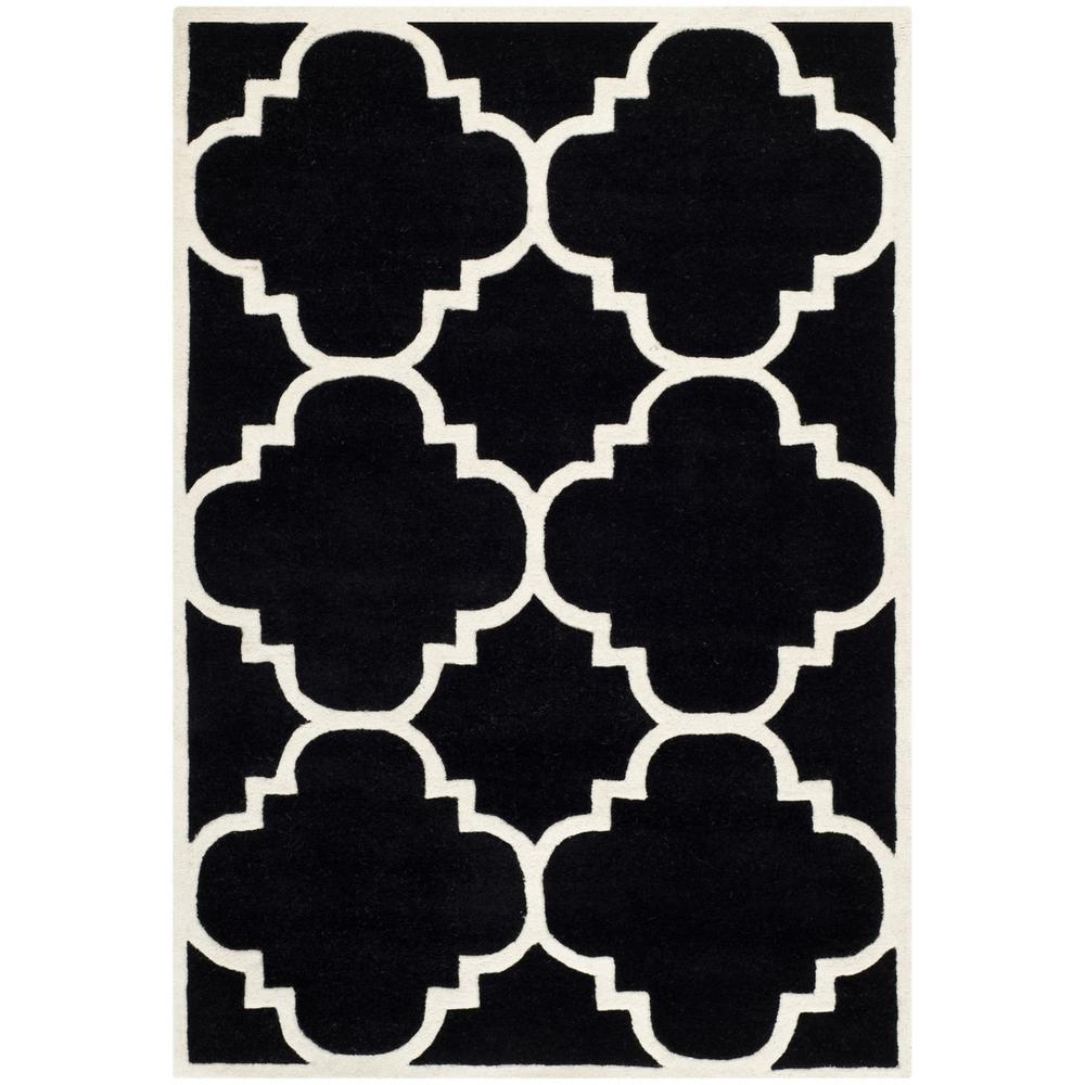 CHATHAM, BLACK / IVORY, 5' X 8', Area Rug, CHT730K-5