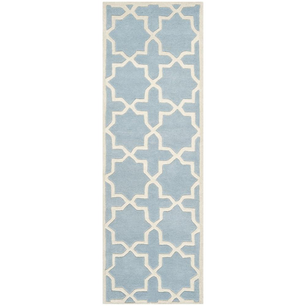 CHATHAM, BLUE / IVORY, 2'-3" X 7', Area Rug, CHT732B-27