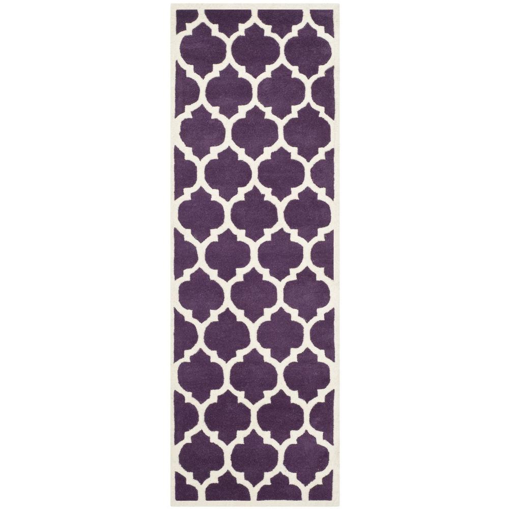 CHATHAM, PURPLE / IVORY, 2'-3" X 9', Area Rug, CHT734F-29