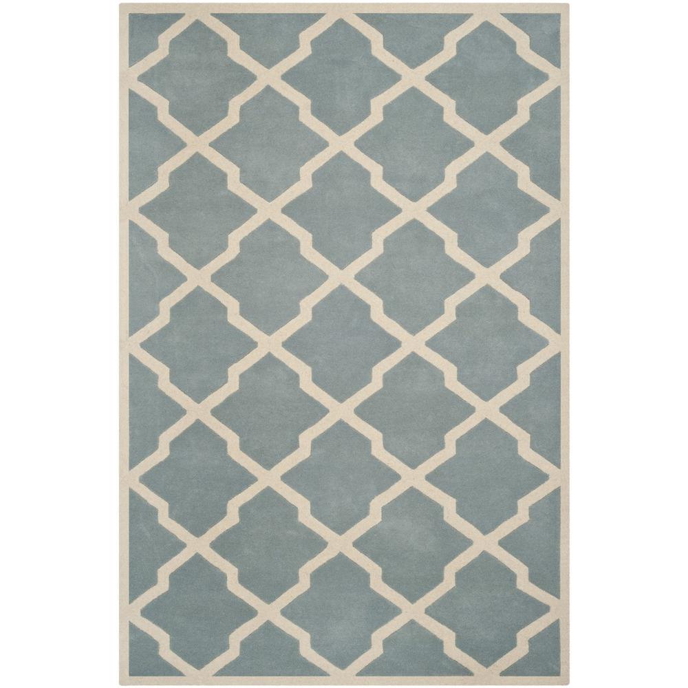 CHATHAM, BLUE / IVORY, 6' X 9', Area Rug, CHT735B-6