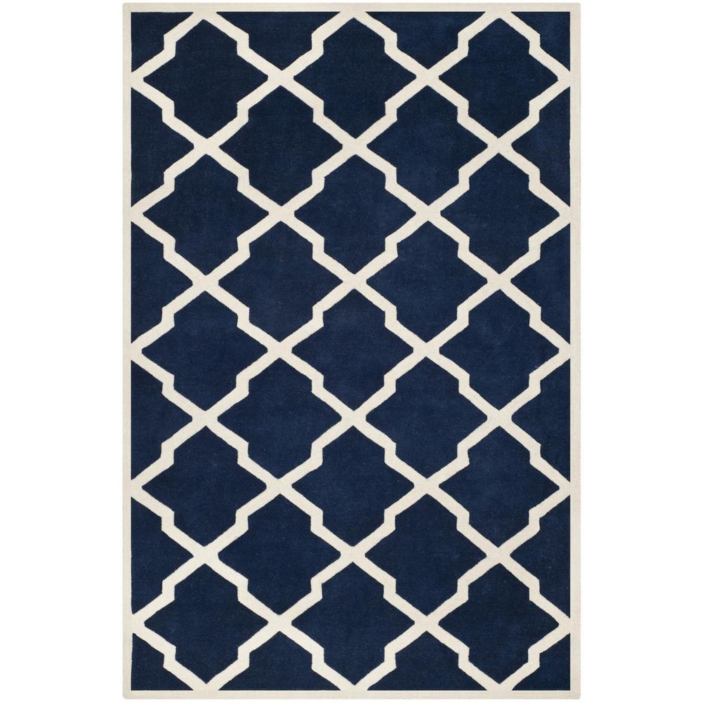 CHATHAM, DARK BLUE / IVORY, 8' X 10', Area Rug, CHT735C-8