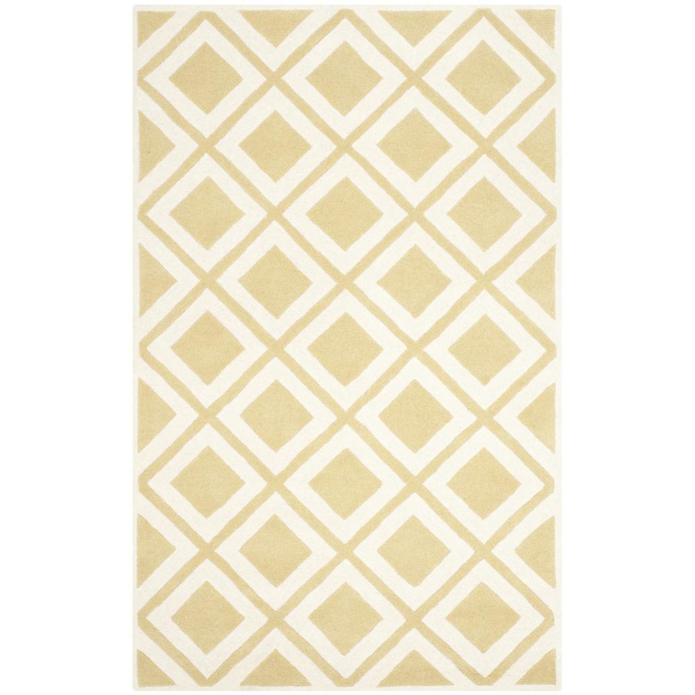 CHATHAM, GOLD / IVORY, 6' X 9', Area Rug