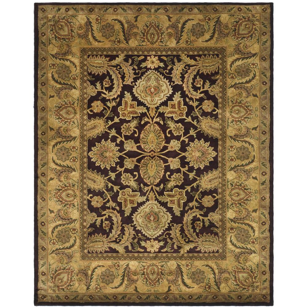 CLASSIC, DARK PLUM / GOLD, 8'-3" X 11', Area Rug