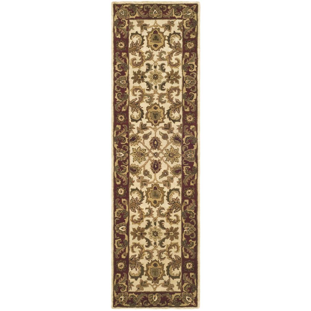 CLASSIC, IVORY / RED, 2'-3" X 8', Area Rug