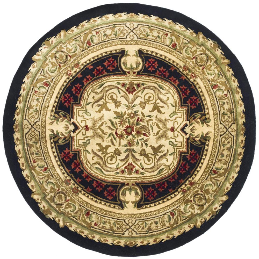 CLASSIC, BLACK, 8' X 8' Round, Area Rug
