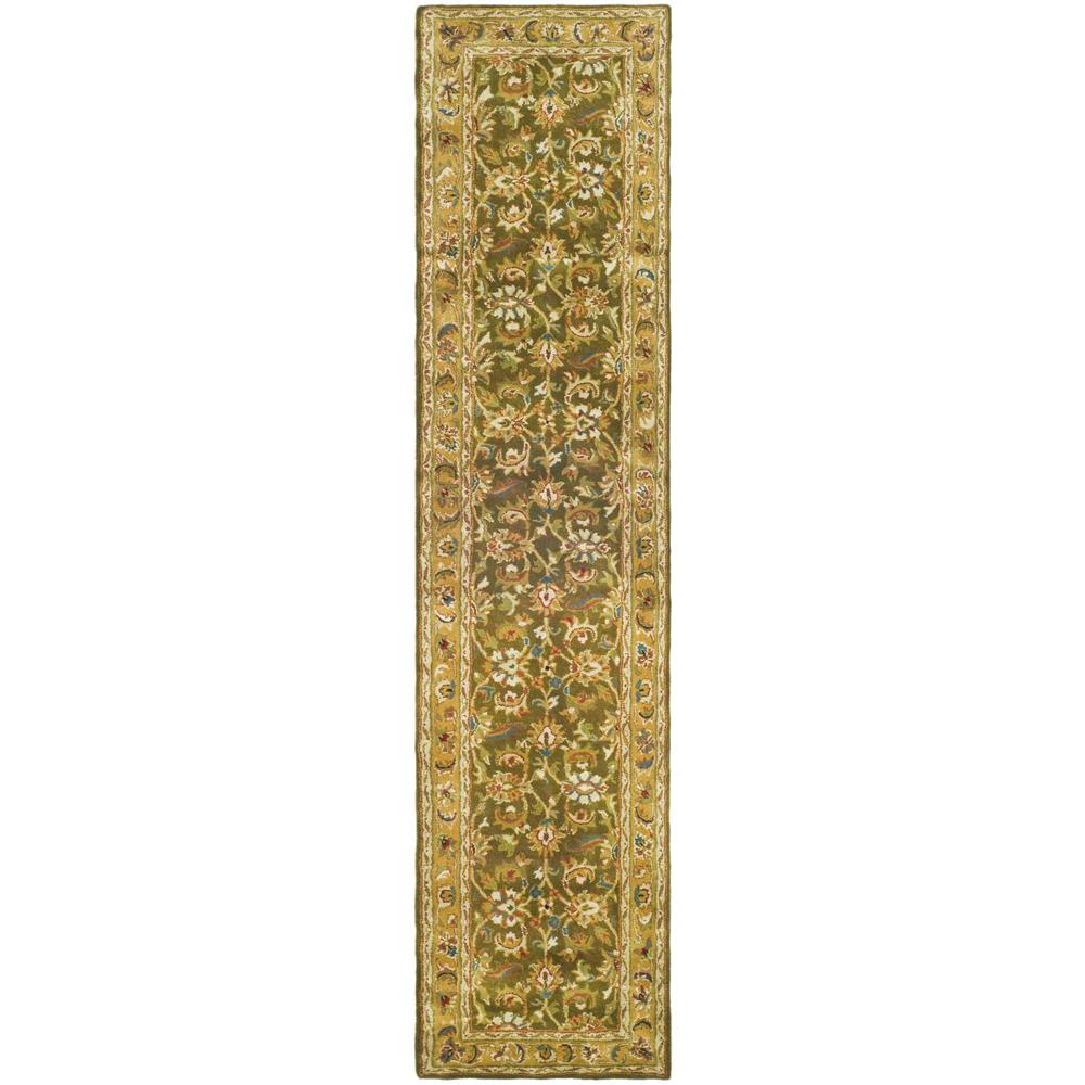 CLASSIC, OLIVE / CAMEL, 2'-3" X 8', Area Rug