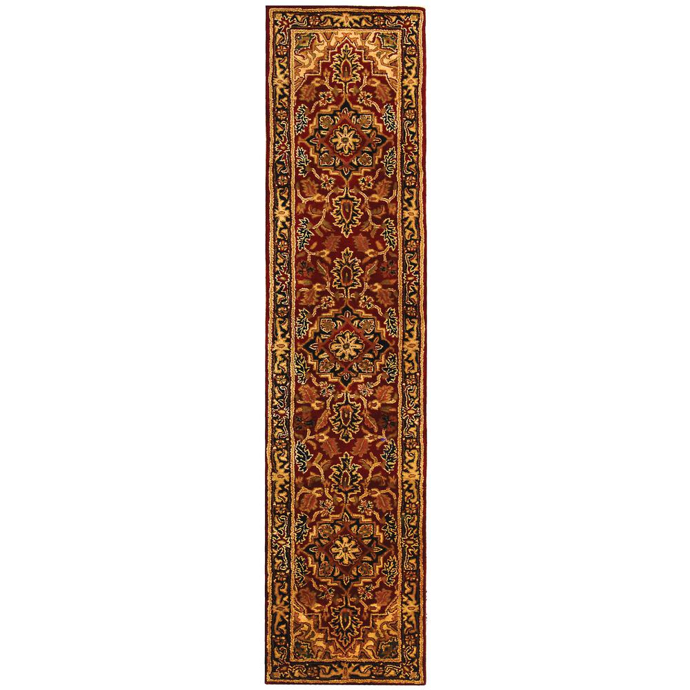 CLASSIC, RED / NAVY, 2'-3" X 14', Area Rug