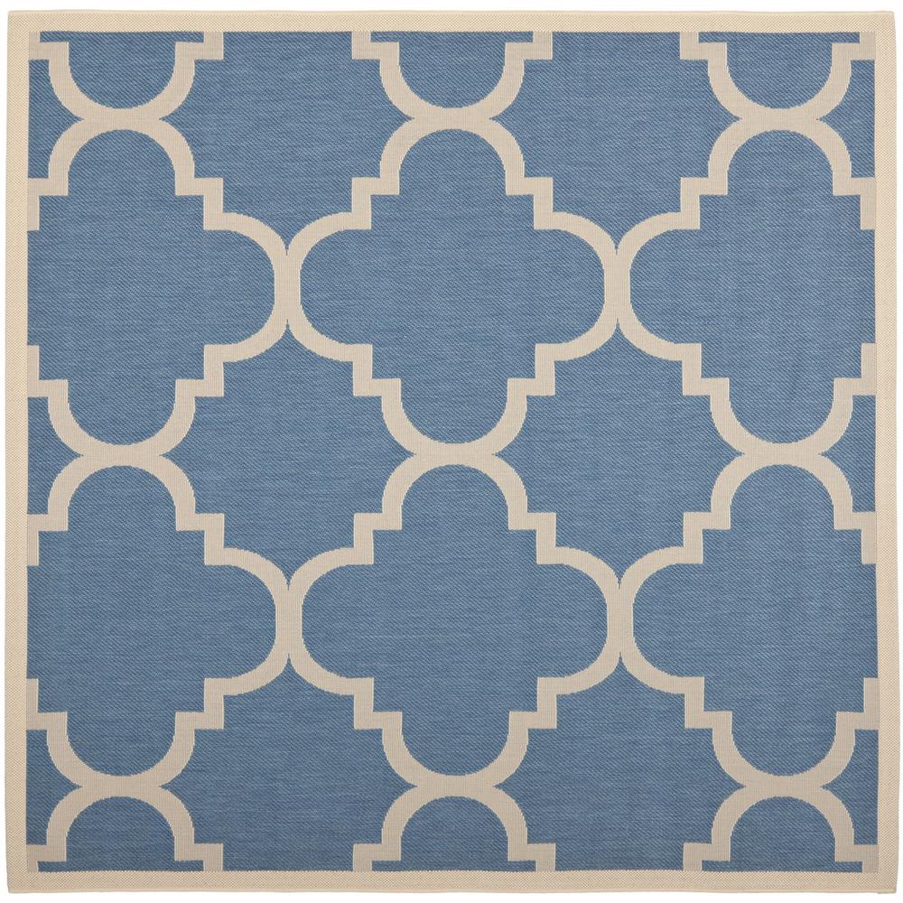 COURTYARD, BLUE / BEIGE, 6'-7" X 6'-7" Square, Area Rug, CY6243-243-7SQ