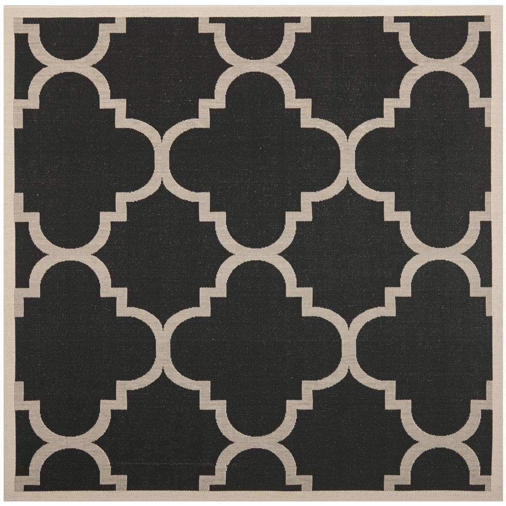 COURTYARD, BLACK / BEIGE, 6'-7" X 6'-7" Square, Area Rug, CY6243-266-7SQ