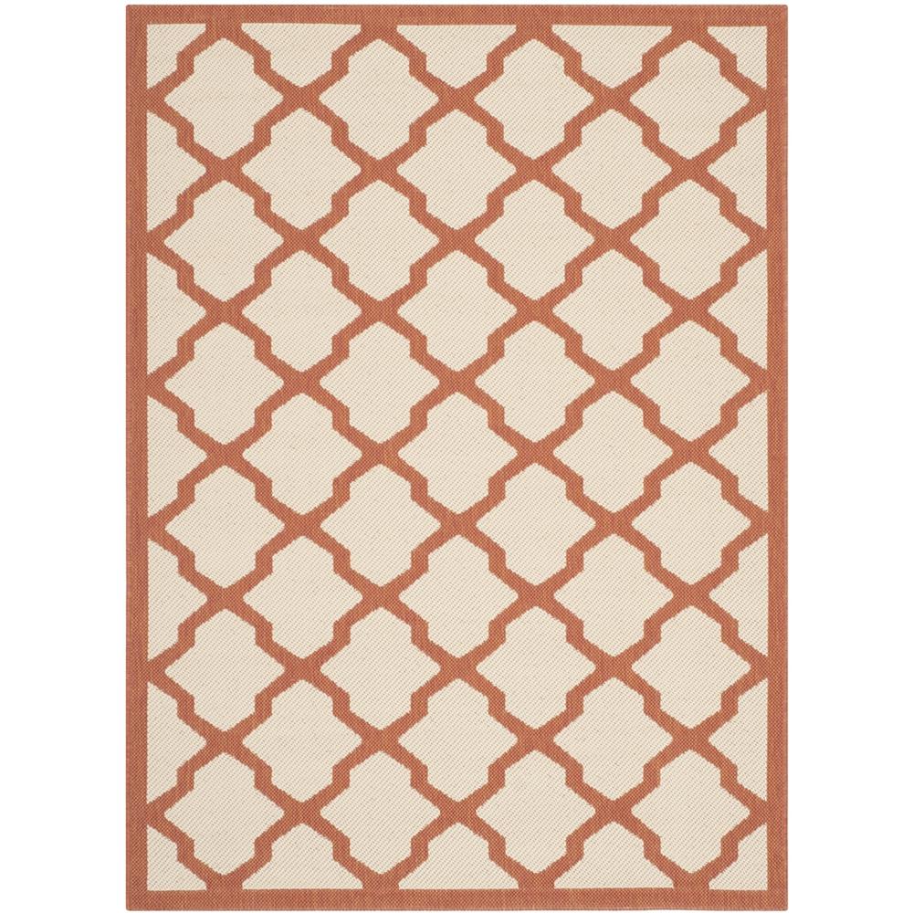 COURTYARD, BEIGE / TERRACOTTA, 6'-7" X 9'-6", Area Rug, CY6903-231-6