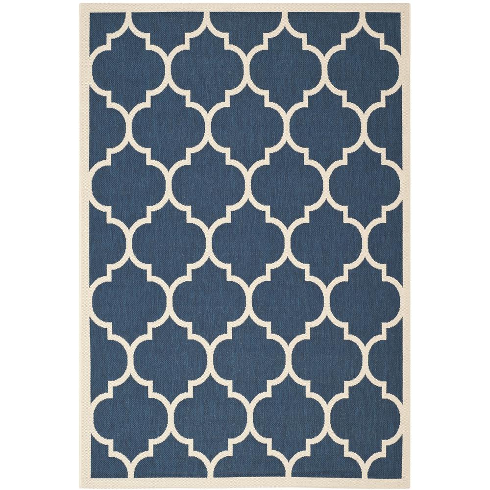 COURTYARD, NAVY / BEIGE, 6'-7" X 9'-6", Area Rug, CY6914-268-6