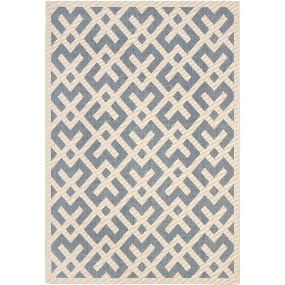COURTYARD, BLUE / BONE, 6'-7" X 9'-6", Area Rug, CY6915-233-6