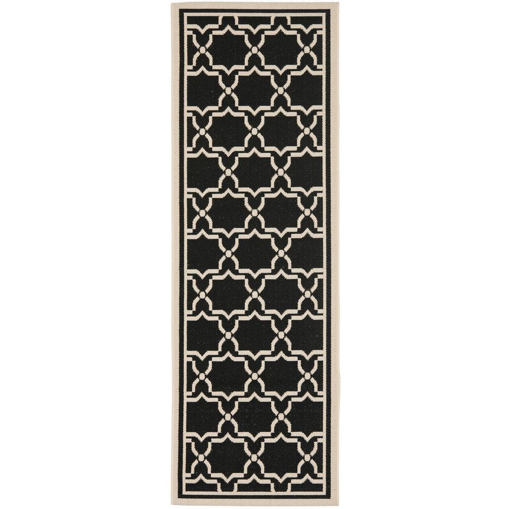 COURTYARD, BLACK / BEIGE, 2'-3" X 14', Area Rug, CY6916-226-214