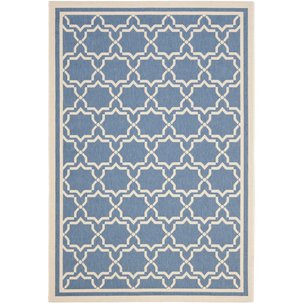 COURTYARD, BLUE / BEIGE, 8' X 11', Area Rug, CY6916-243-8