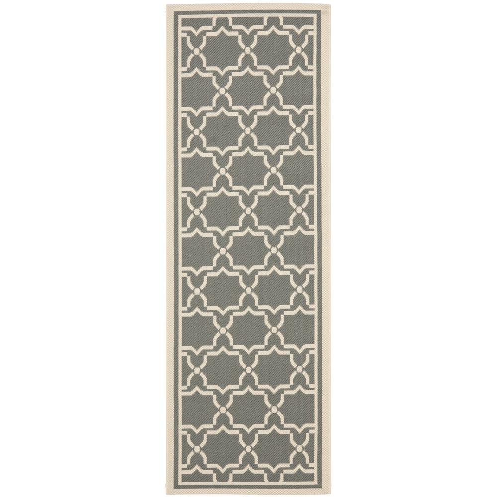 COURTYARD, ANTHRACITE / BEIGE, 2'-3" X 14', Area Rug, CY6916-246-214