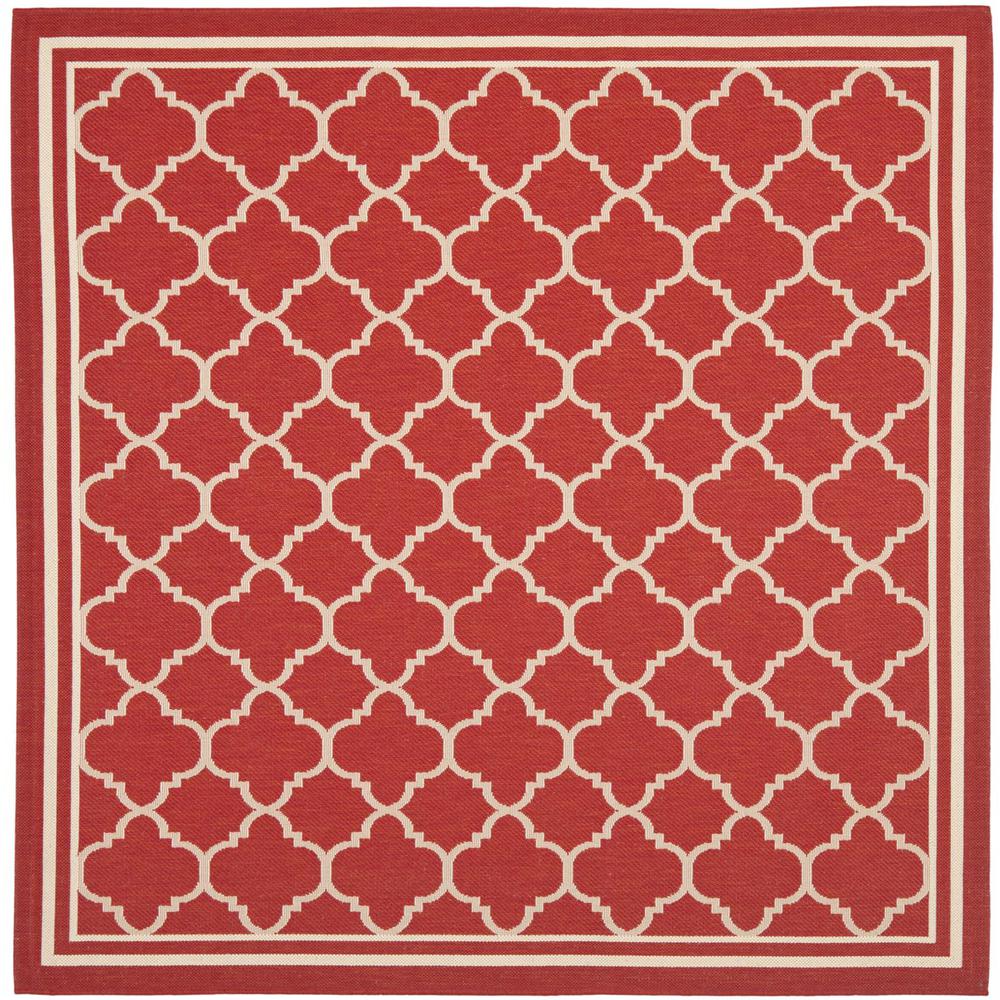 COURTYARD, RED / BONE, 6'-7" X 6'-7" Square, Area Rug, CY6918-248-7SQ