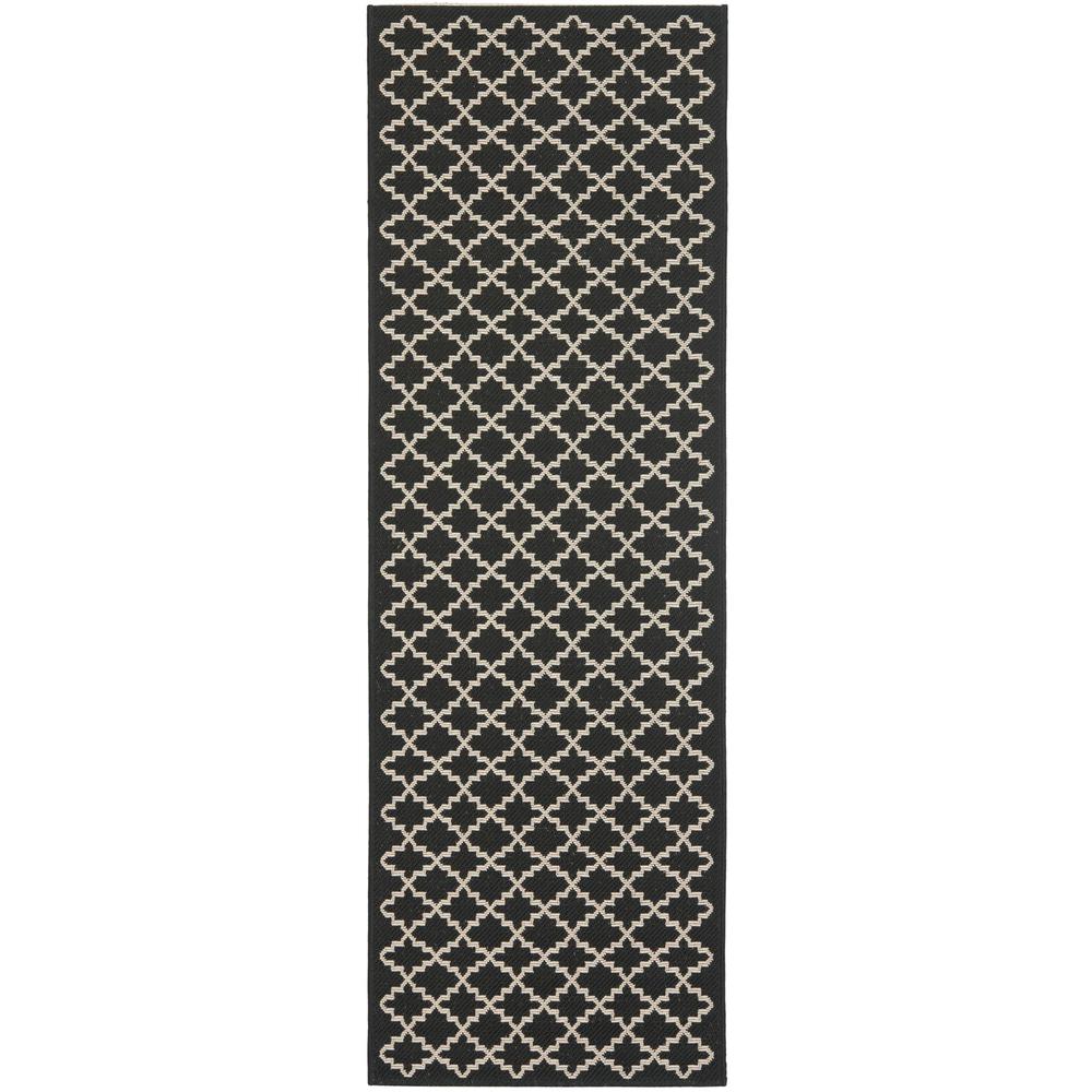 COURTYARD, BLACK / BEIGE, 2'-3" X 14', Area Rug, CY6919-226-214